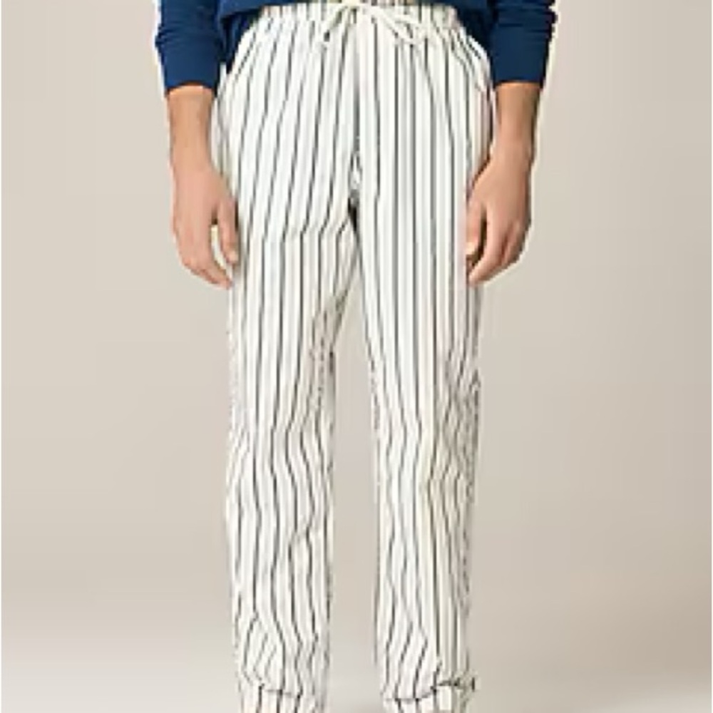 J. Crew White and Green Cotton PJs